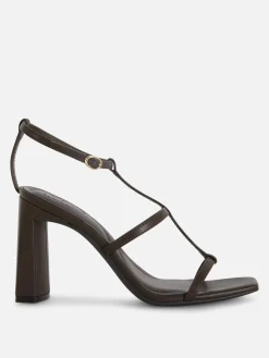 Sandales à Talon Carré Et Bride En T Rita Ora