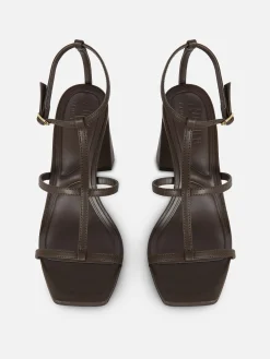 Sandales à Talon Carré Et Bride En T Rita Ora