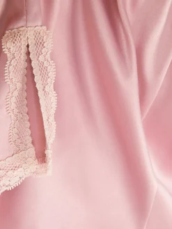 Short De Pyjama En Satin à Finitions En Dentelle