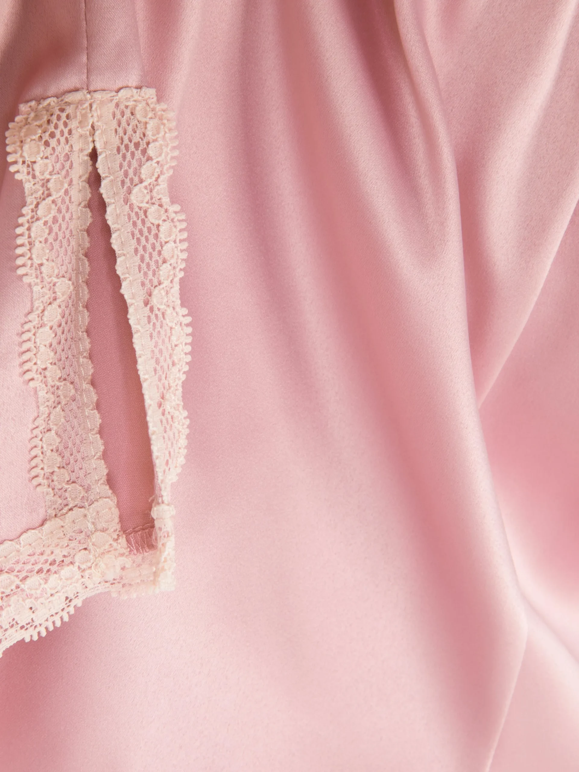 Short De Pyjama En Satin à Finitions En Dentelle
