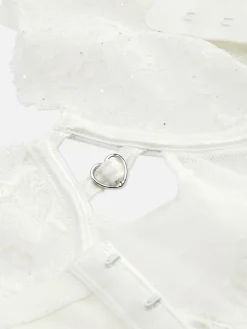 Soutien-gorge Bustier De Mariée En Dentelle Non Rembourré D-G