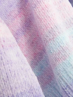 Sweat à Capuche Tricoté Arc-en-ciel