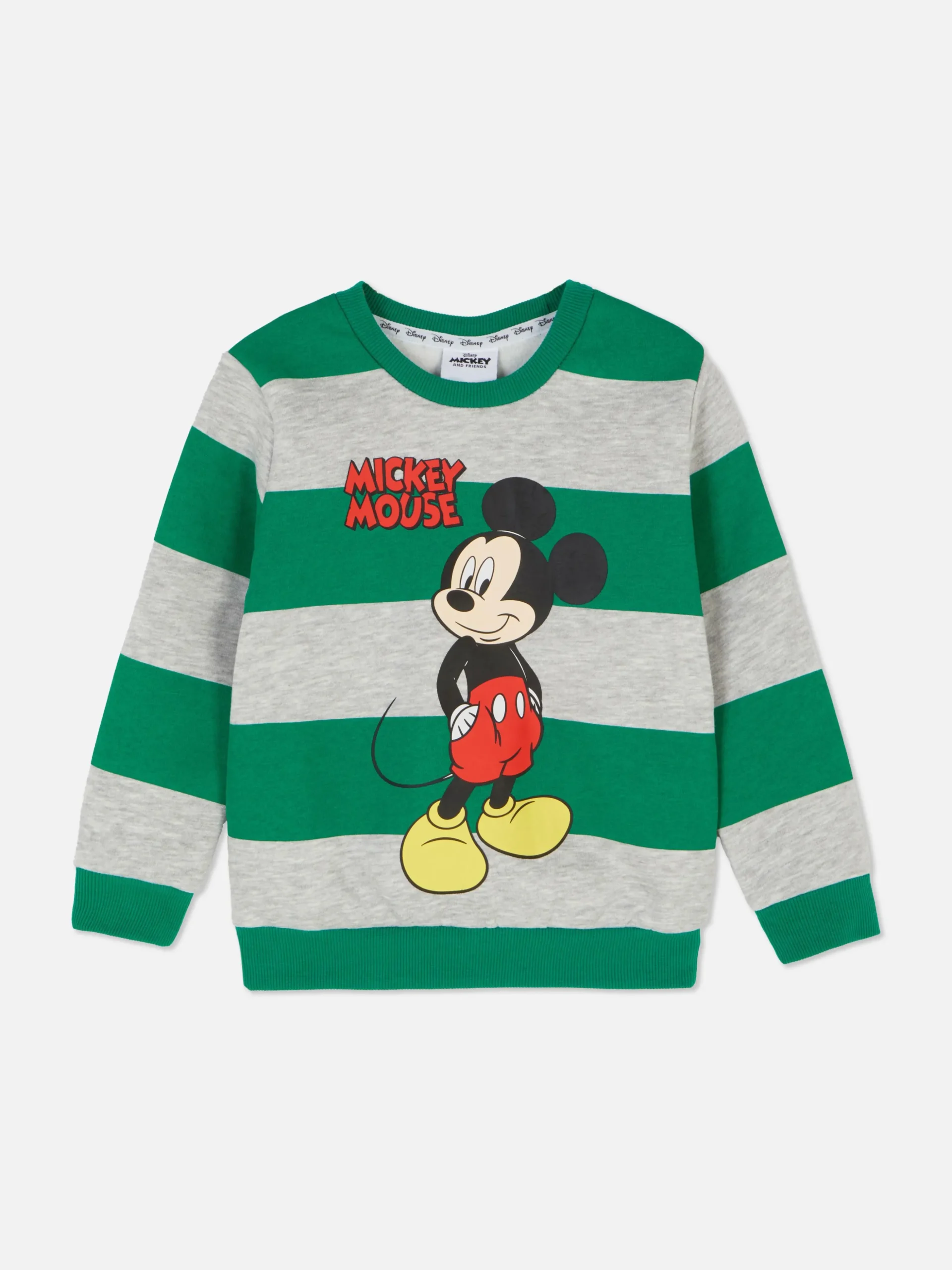 Sweat-shirt à Col Ras-du-cou Et Rayures Disney Mickey Mouse
