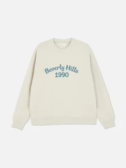 Sweat-shirt à Col Ras-du-cou Avec Message