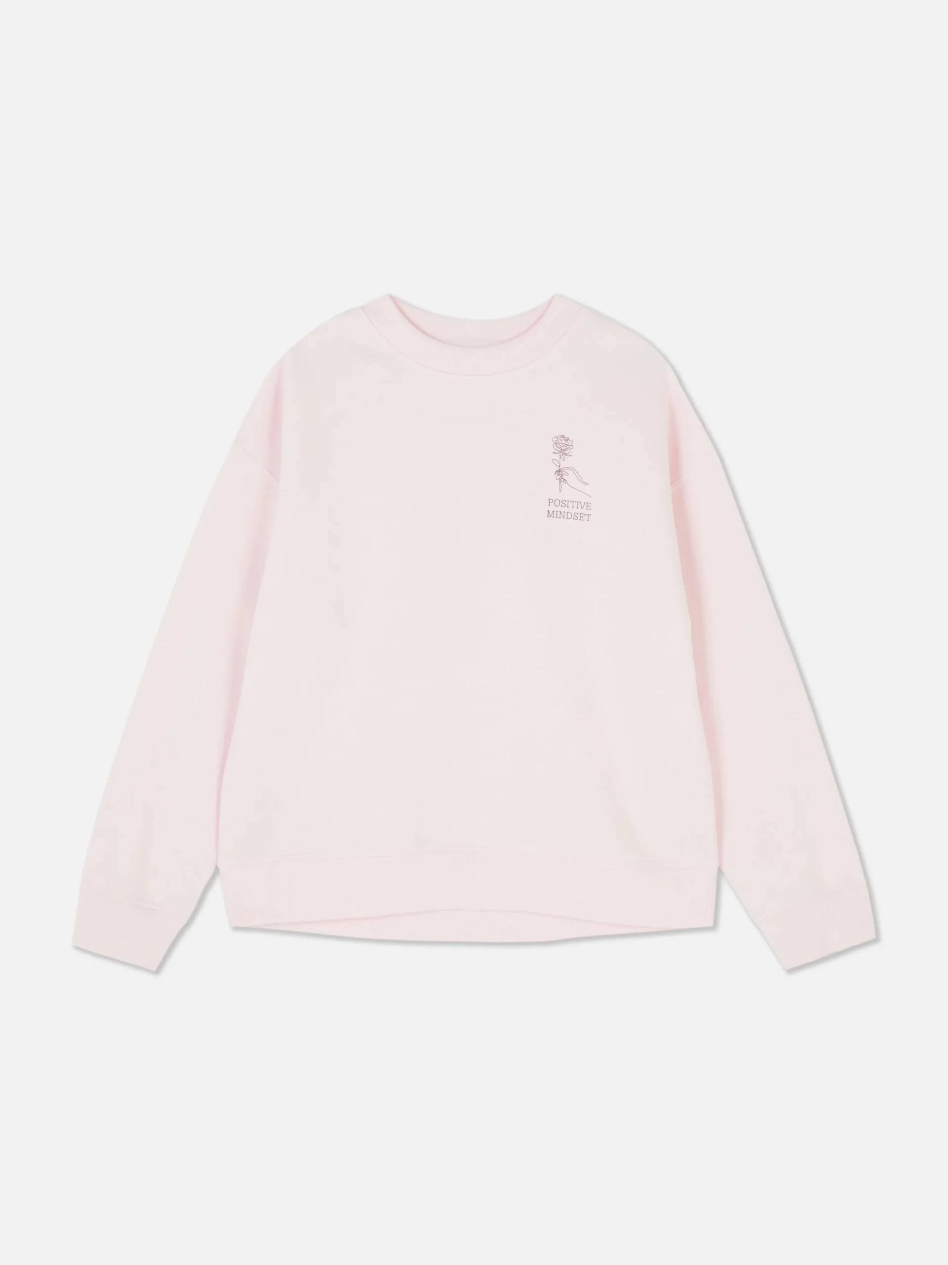 Sweat-shirt à Col Ras-du-cou Avec Message