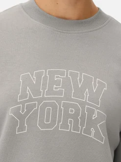 Sweat-shirt à Col Ras-du-cou Avec Message