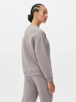 Sweat-shirt à Col Ras-du-cou Avec Message