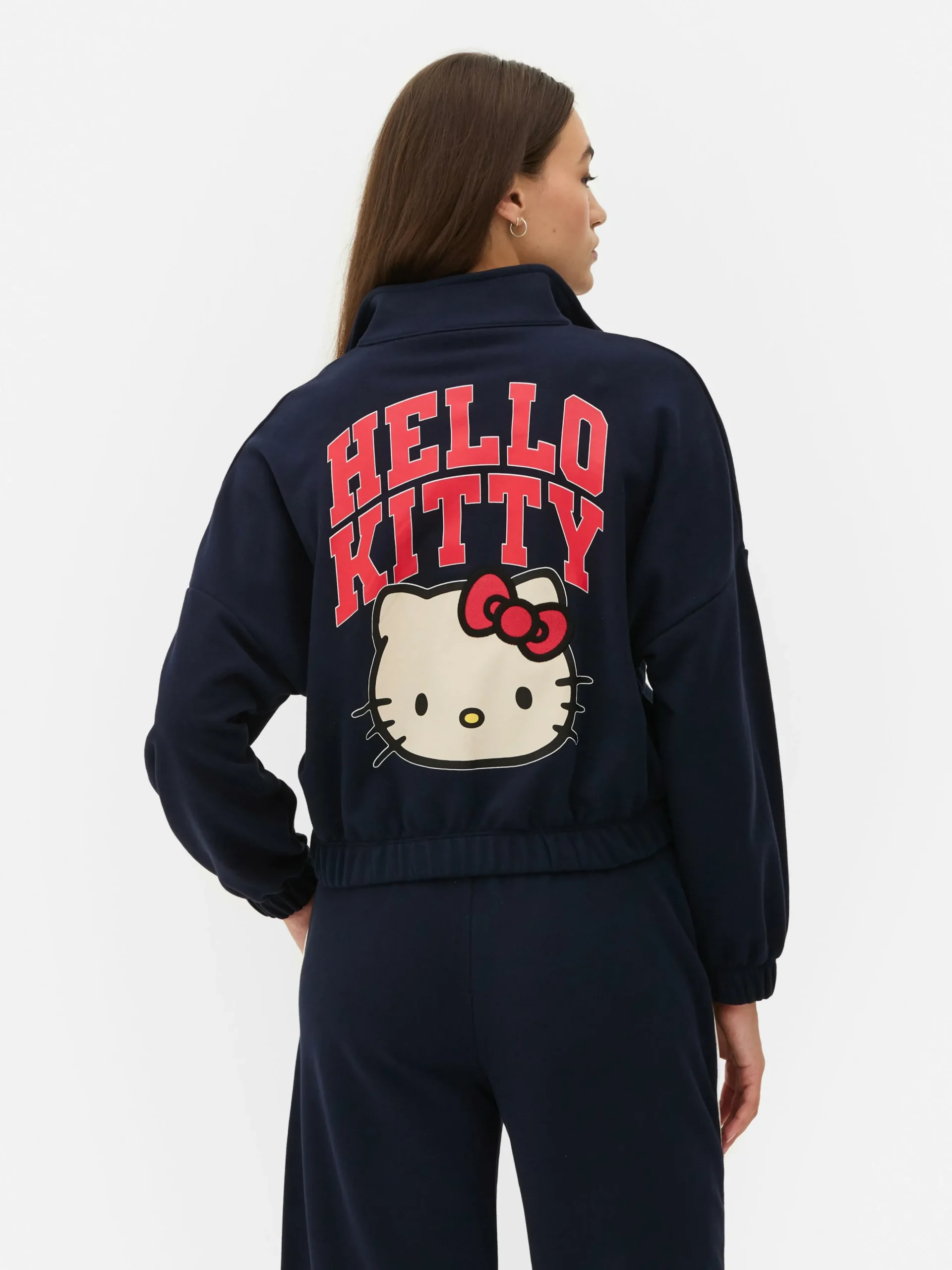 Sweat-shirt à Col Zippé Hello Kitty