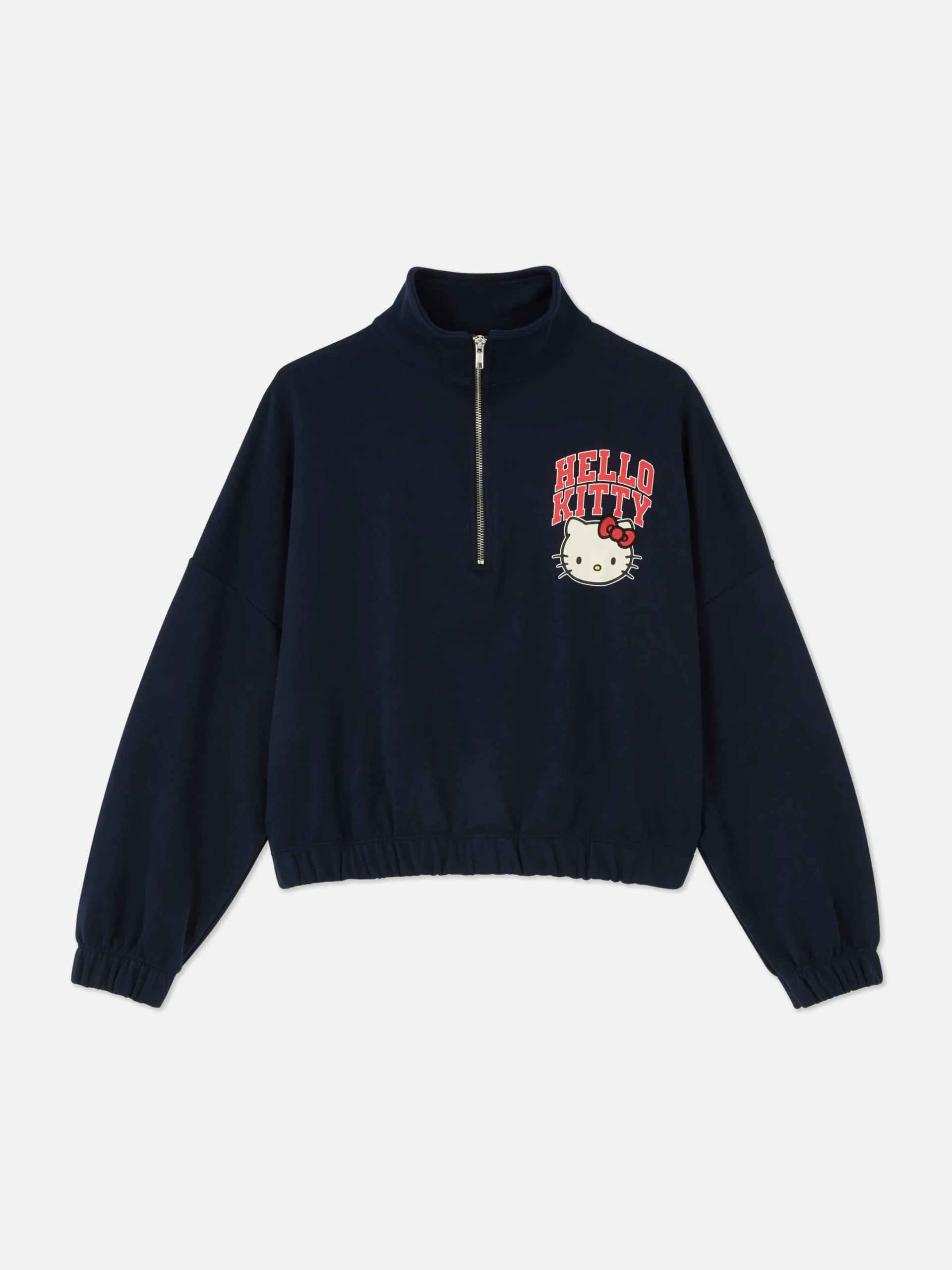 Sweat-shirt à Col Zippé Hello Kitty