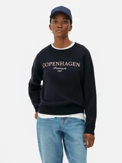 Sweat-shirt à Message Sur Le Devant