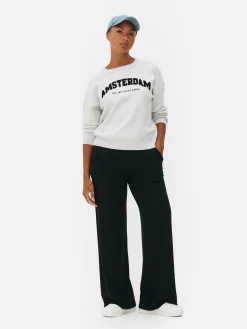 Sweat-shirt à Message Sur Le Devant