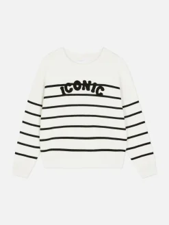 Sweat-shirt à Message Sur Le Devant