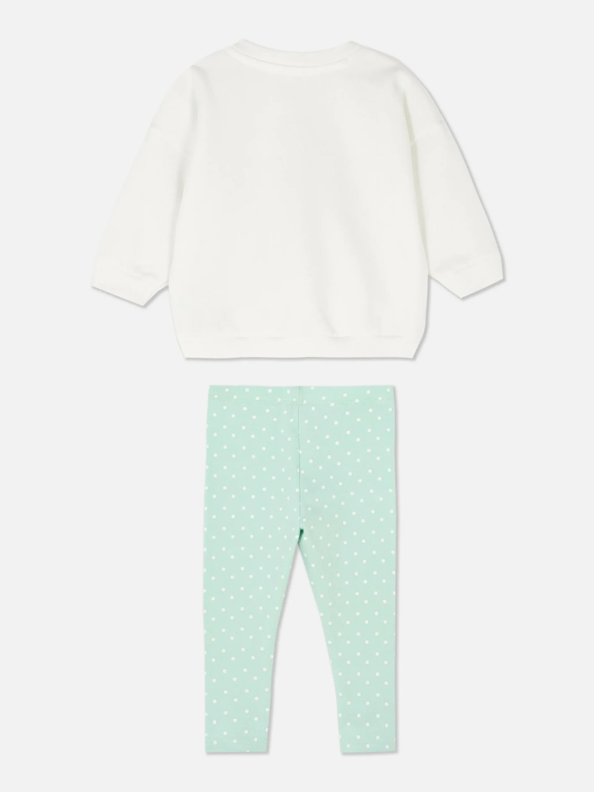 Sweat-shirt à Motif Ballerine Et Legging à Pois