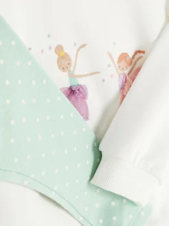 Sweat-shirt à Motif Ballerine Et Legging à Pois