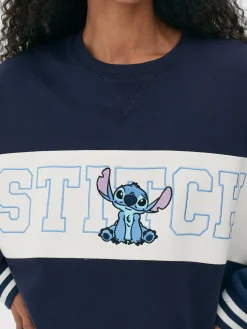 Sweat-shirt à Texte Contrasté Disney Stitch