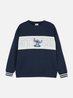 Sweat-shirt à Texte Contrasté Disney Stitch
