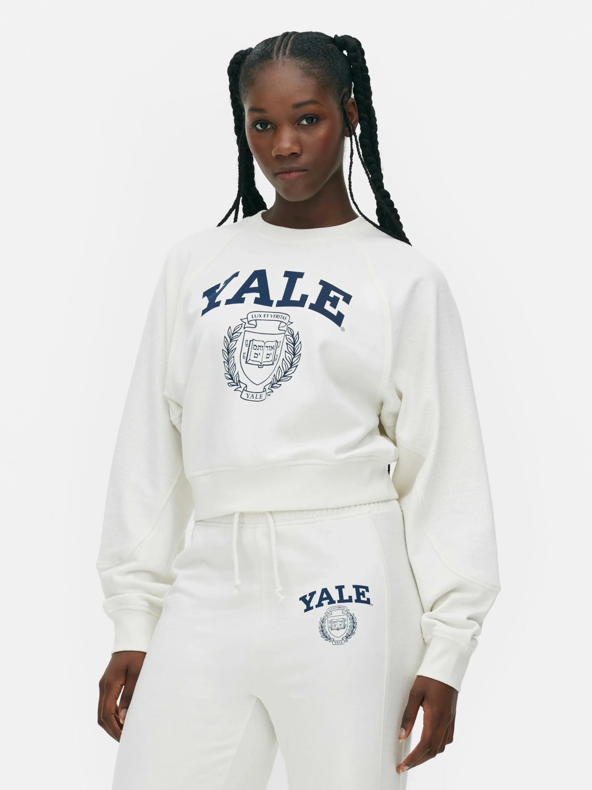 Sweat-shirt Coupe Droite Graphique à Coordonner Yale