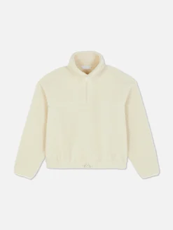 Sweat-shirt Demi-zippé En Molleton