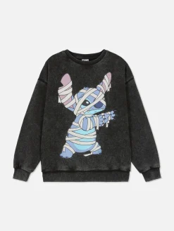 Sweat-shirt Délavé à L'acide Disney Lilo & Stitch