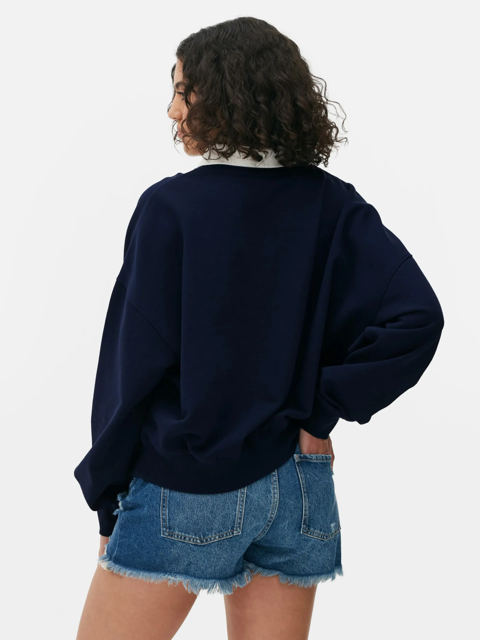 Sweat-shirt Graphique à Col