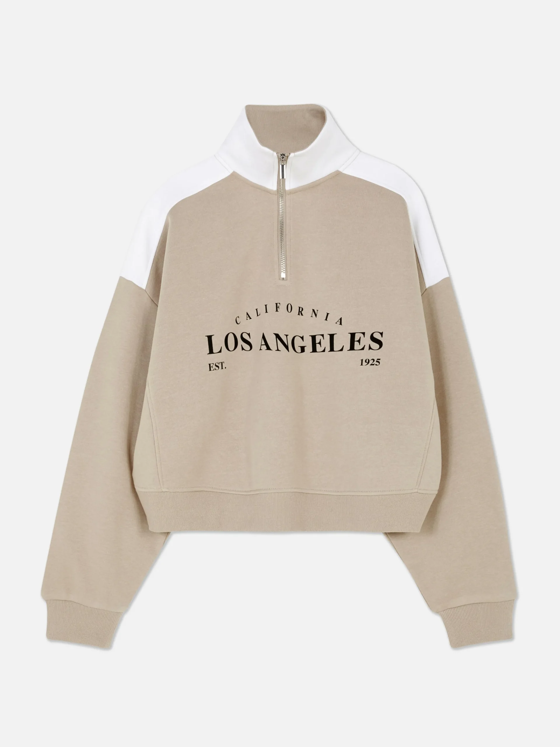 Sweat-shirt Graphique à Col Cheminée