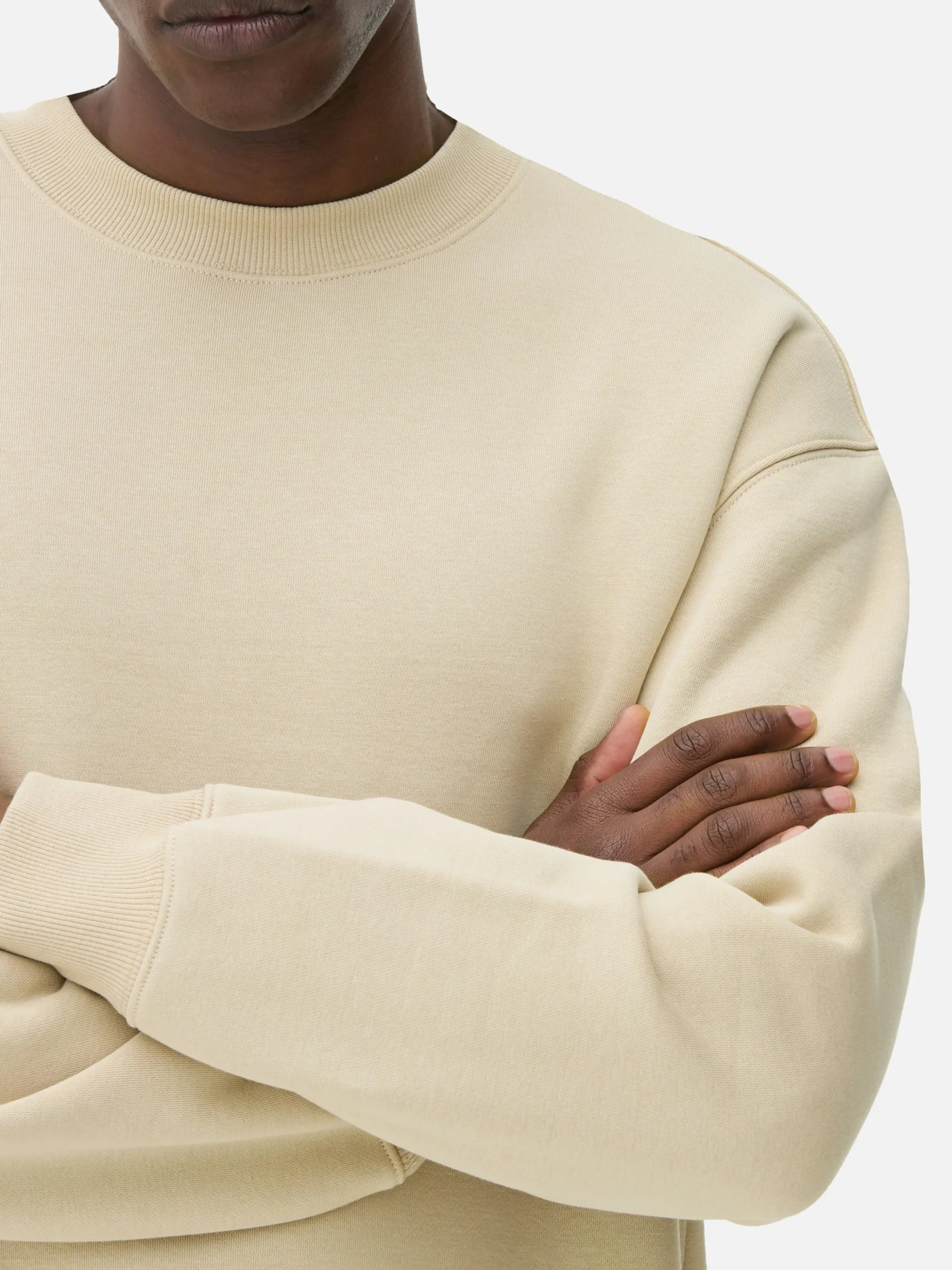 Sweat-shirt Oversize à Col Ras-du-cou