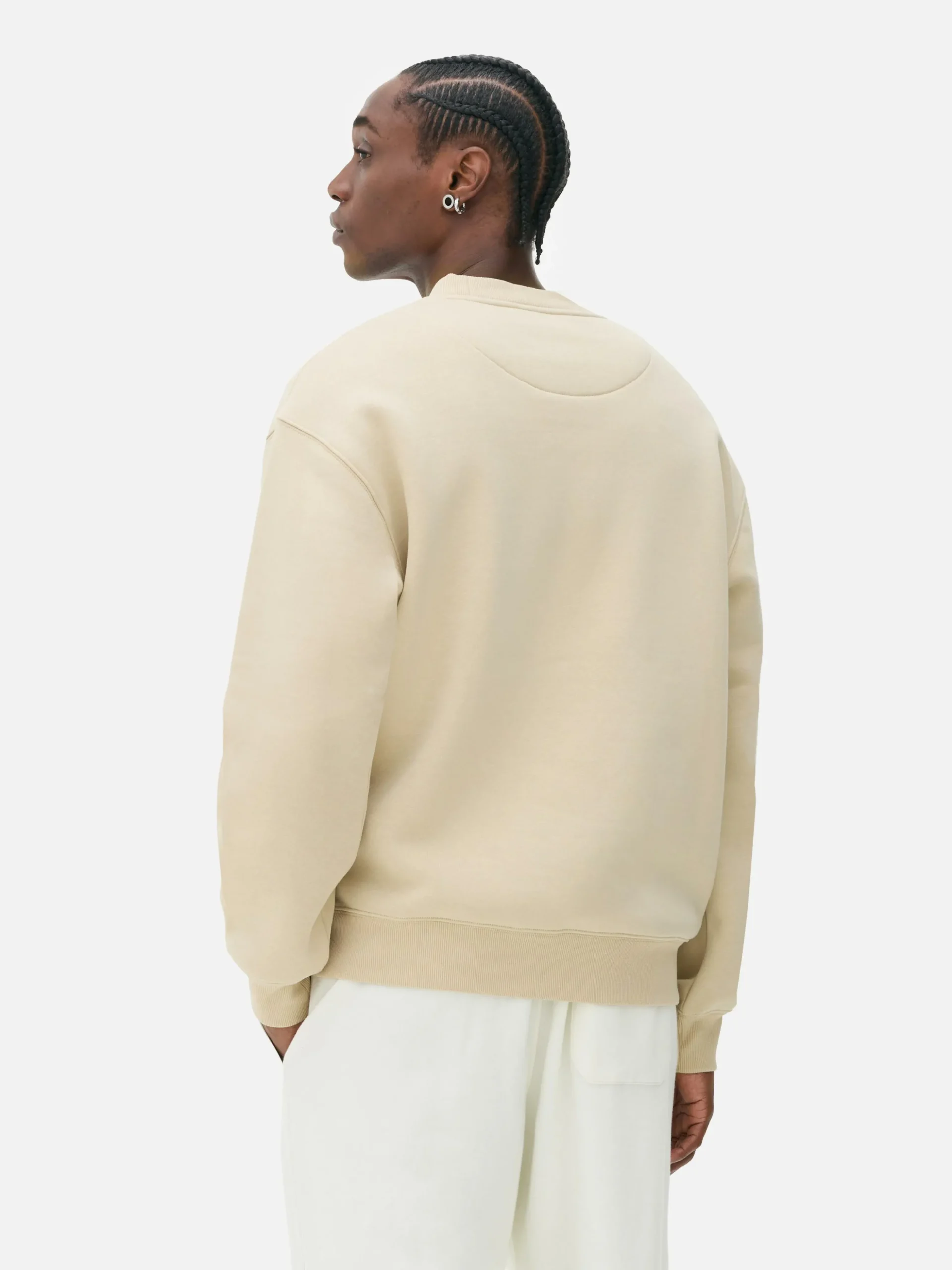 Sweat-shirt Oversize à Col Ras-du-cou