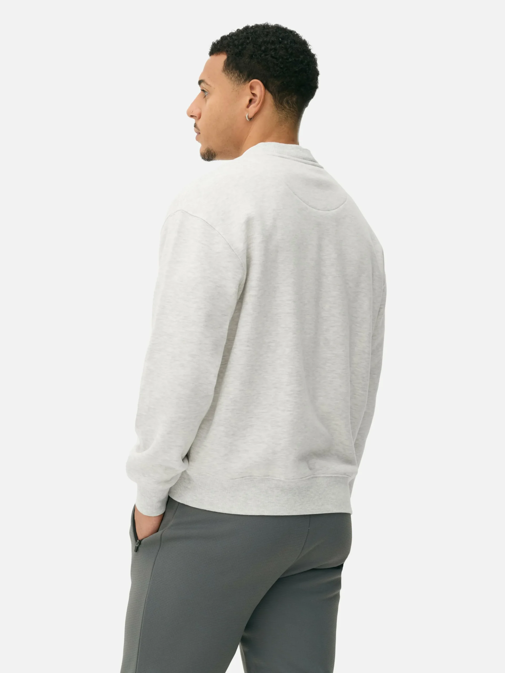 Sweat-shirt Oversize à Col Ras-du-cou