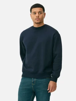 Sweat-shirt Oversize à Col Ras-du-cou