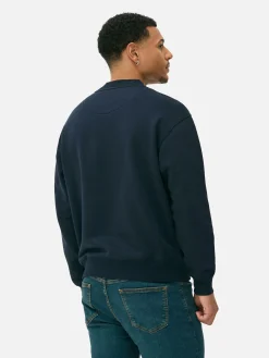 Sweat-shirt Oversize à Col Ras-du-cou