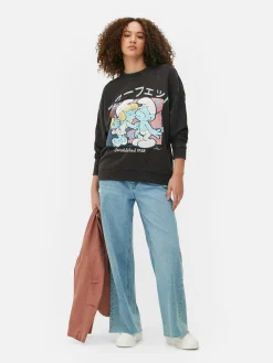 Sweat-shirt Oversize Graphique Les Schtroumpfs