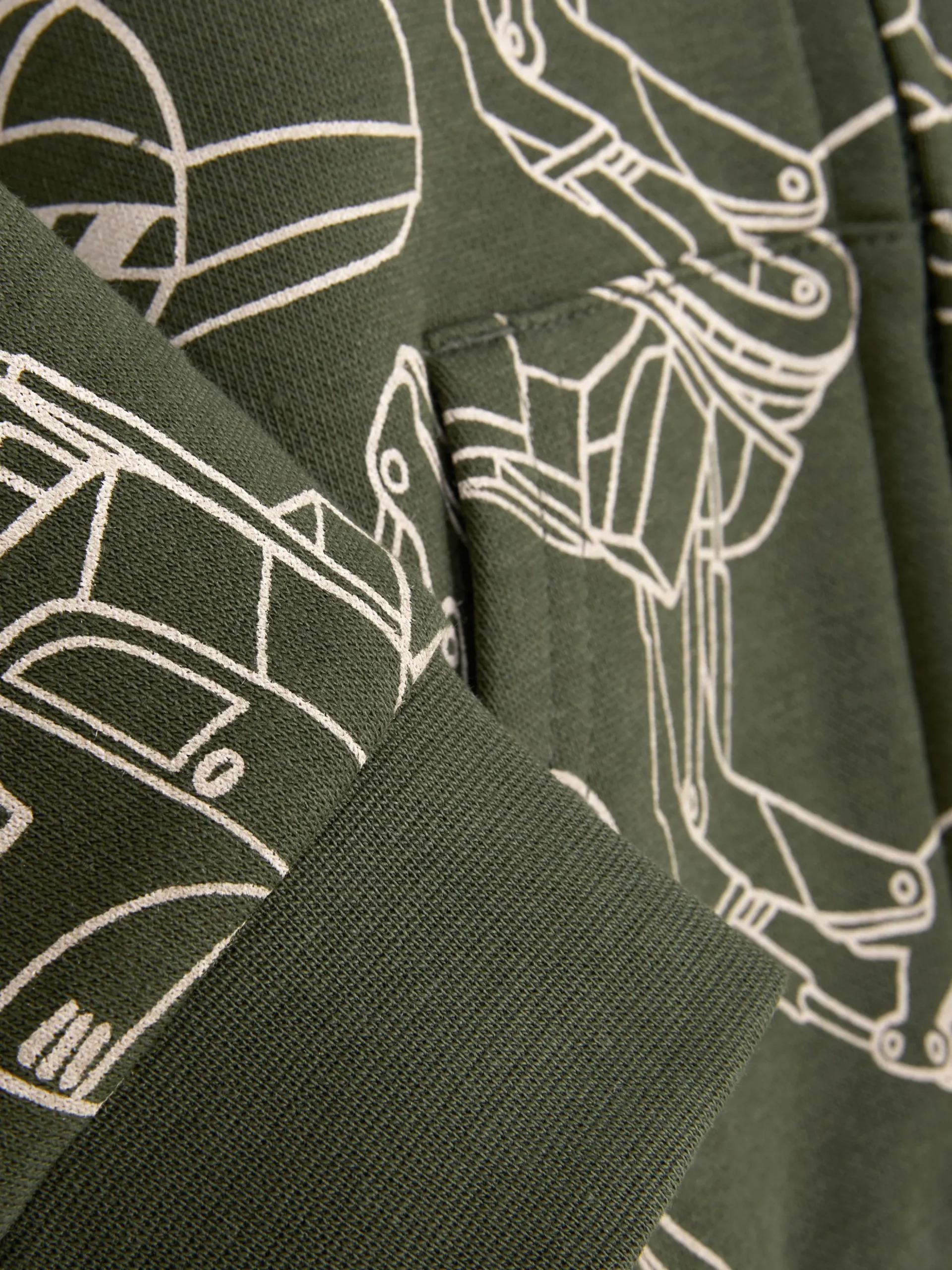 Sweat-shirt Zippé à Capuche Graphique à Coordonner