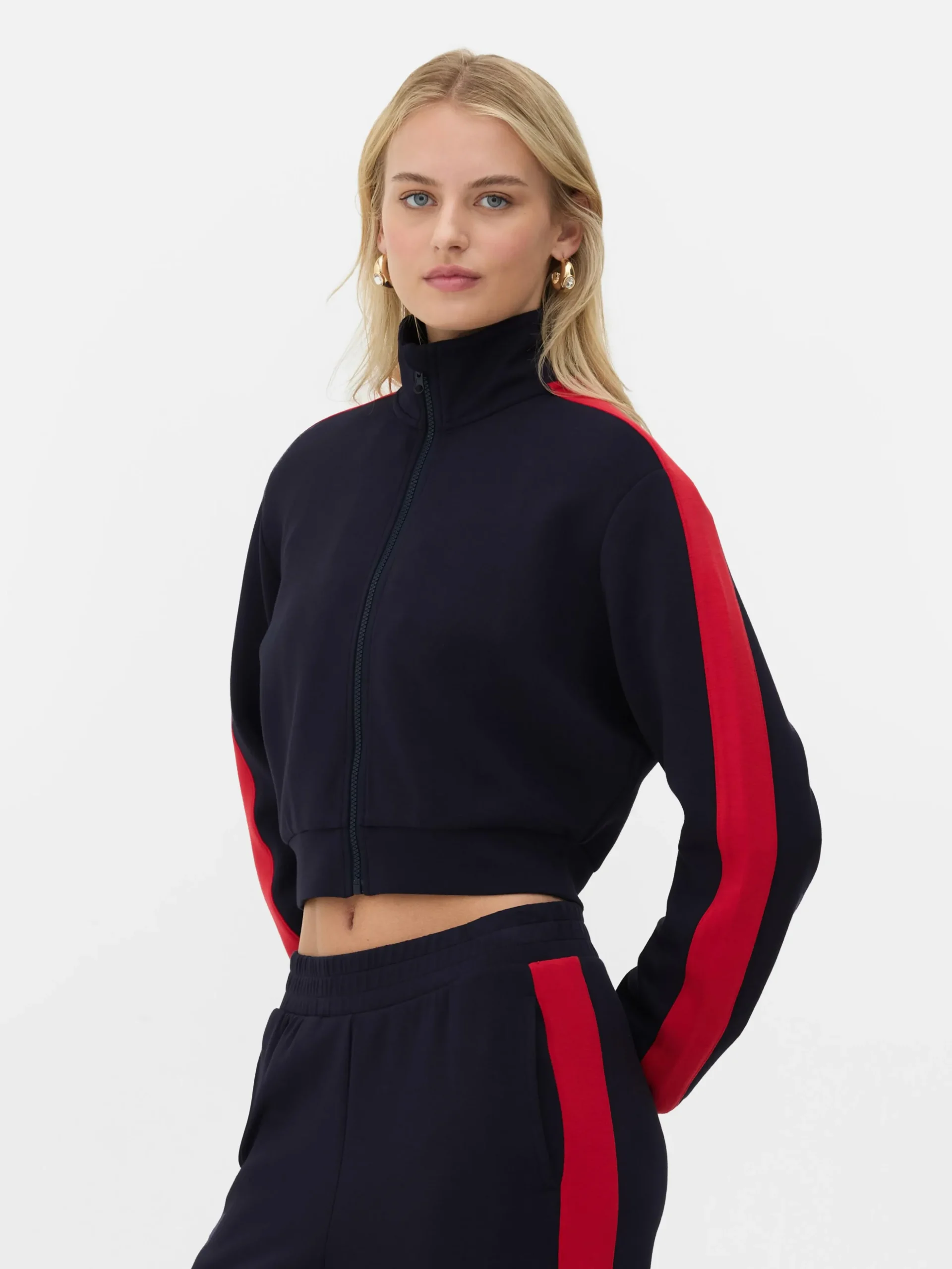 Sweat-shirt Zippé à Col Cheminée Rita Ora