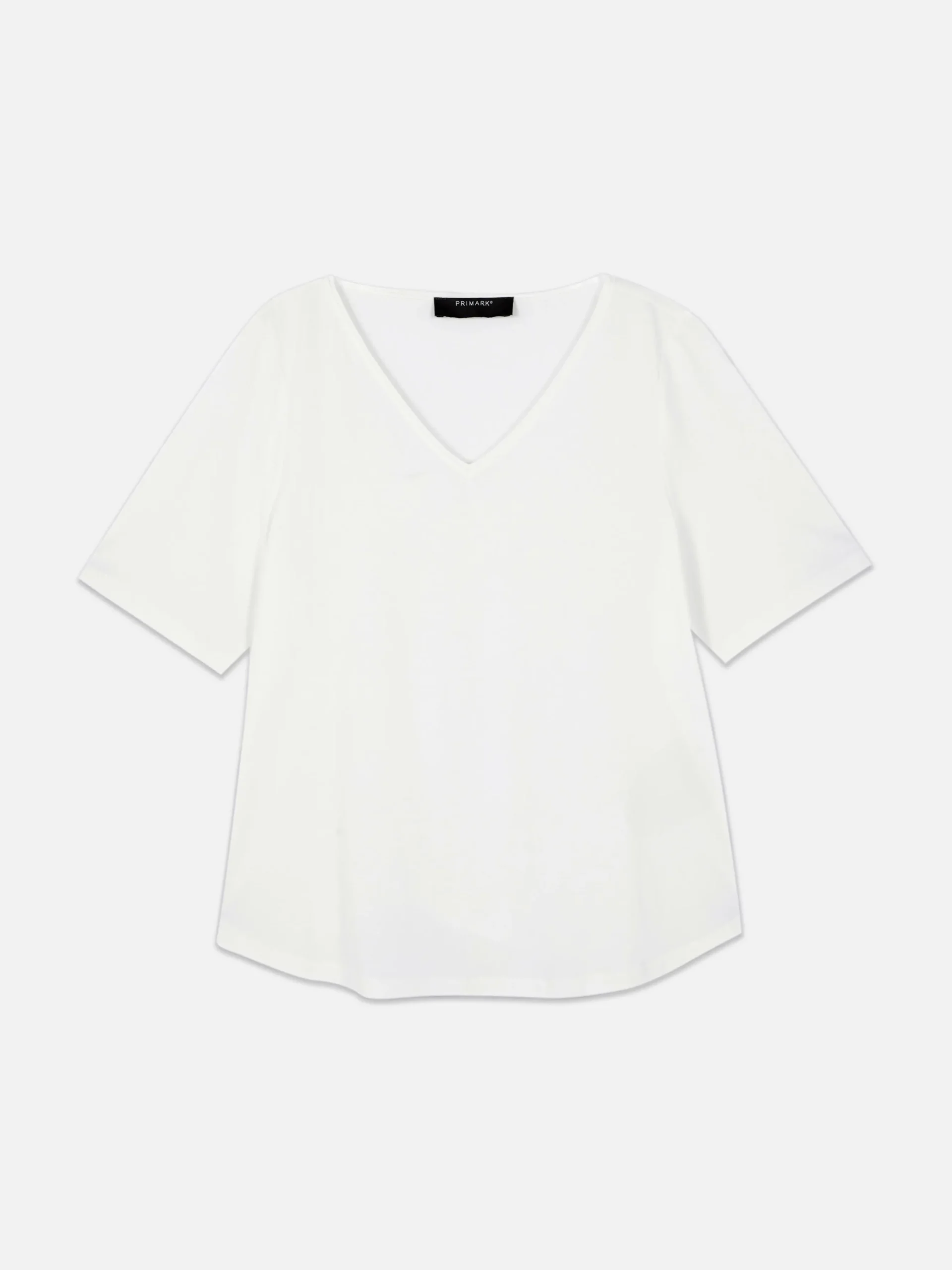 T-shirt à Col En V Et Manches Courtes