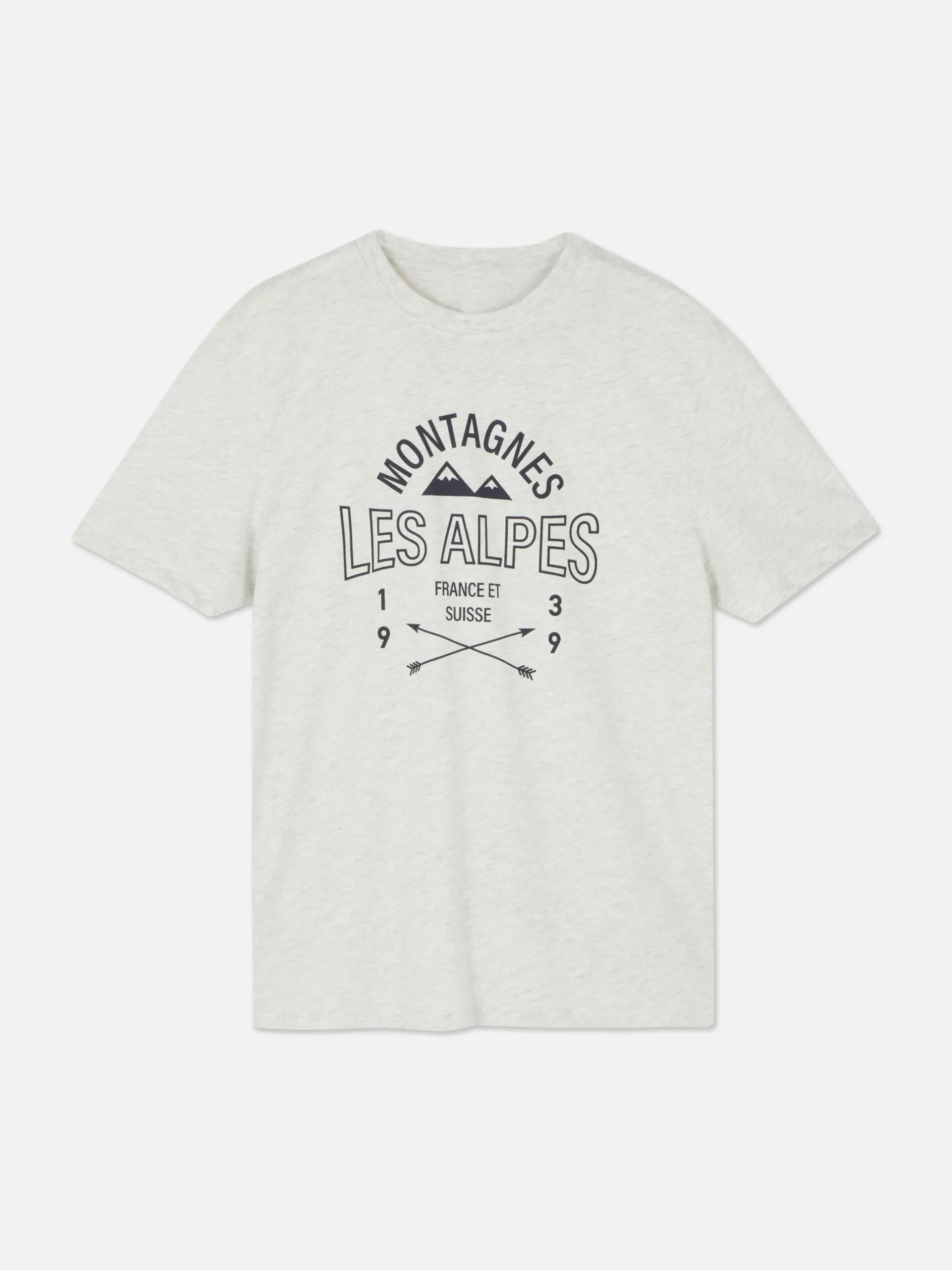 T-shirt à Imprimé Les Alpes