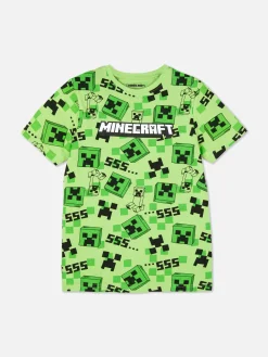 T-shirt à Imprimé Minecraft Creeper