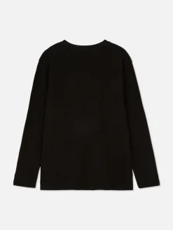 T-shirt à Manches Longues Et à Texture Gaufrée