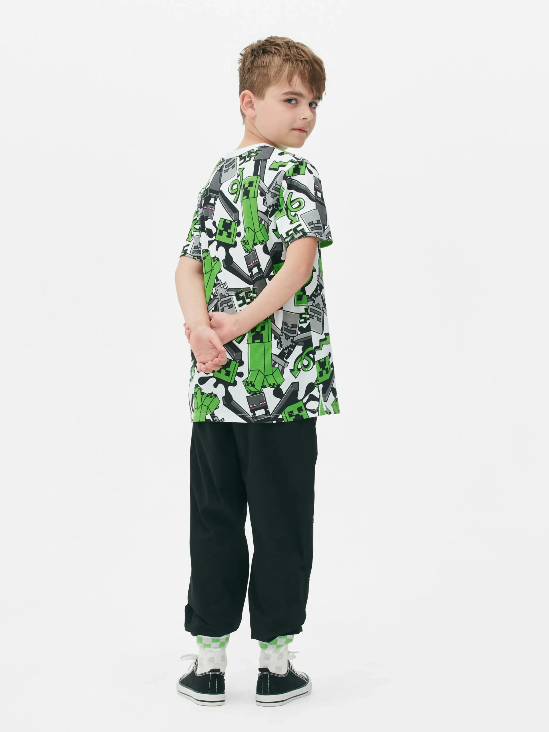 T-shirt à Motif Minecraft Creeper