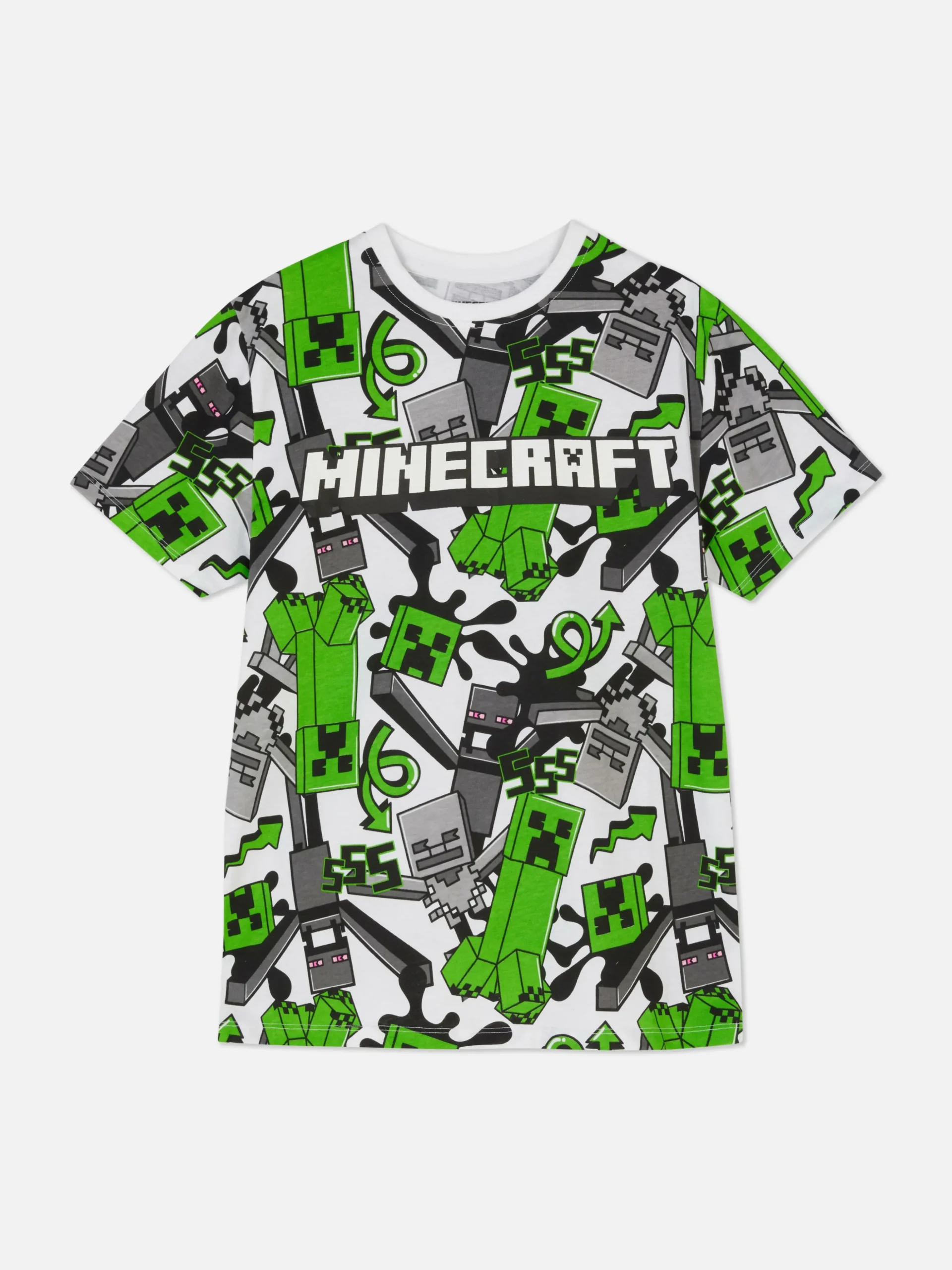 T-shirt à Motif Minecraft Creeper