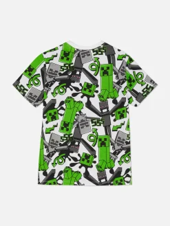 T-shirt à Motif Minecraft Creeper