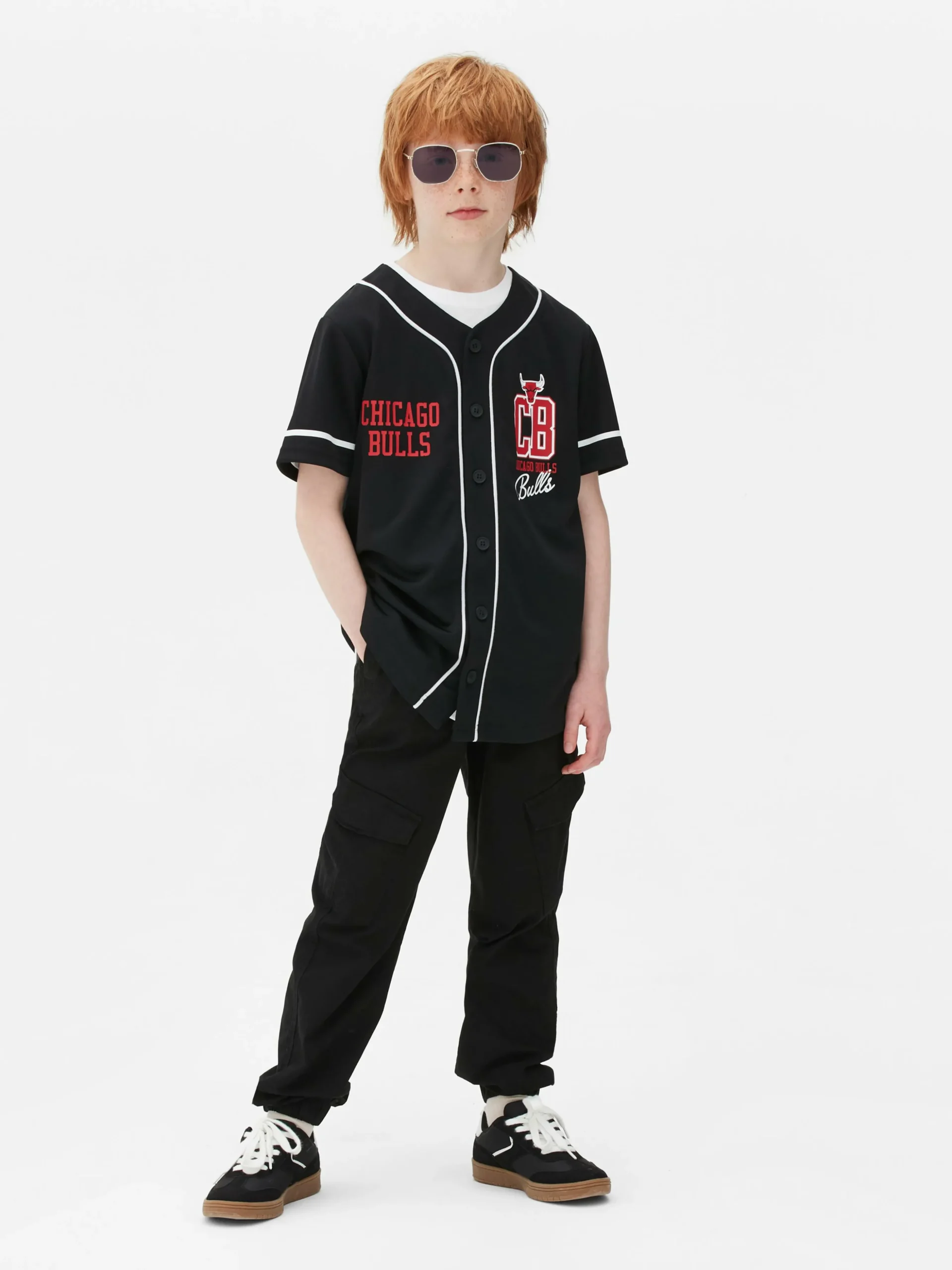 T-shirt Boutonné NBA Chicago Bulls