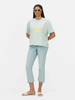 T-shirt Coupe Droite à Motif Graphique