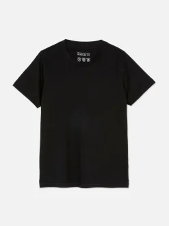 T-shirt Coupe Regular à Col Ras Du Cou