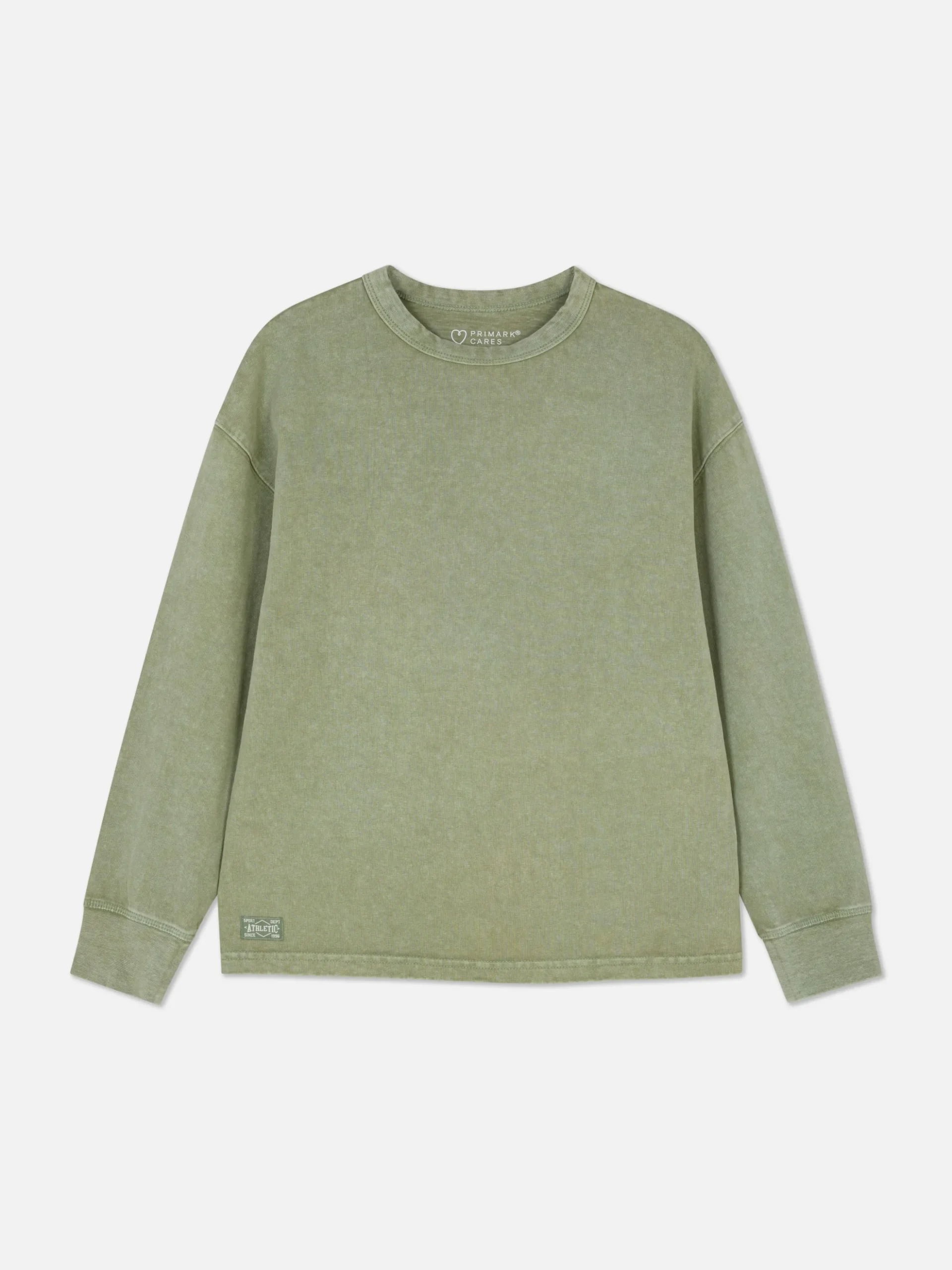 T-shirt Délavé à Manches Longues