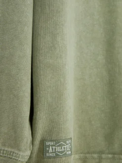 T-shirt Délavé à Manches Longues