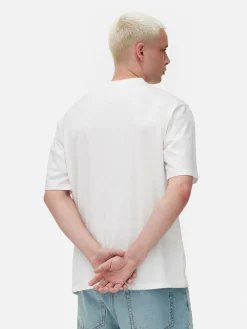 T-shirt En Coton à Coupe Décontractée