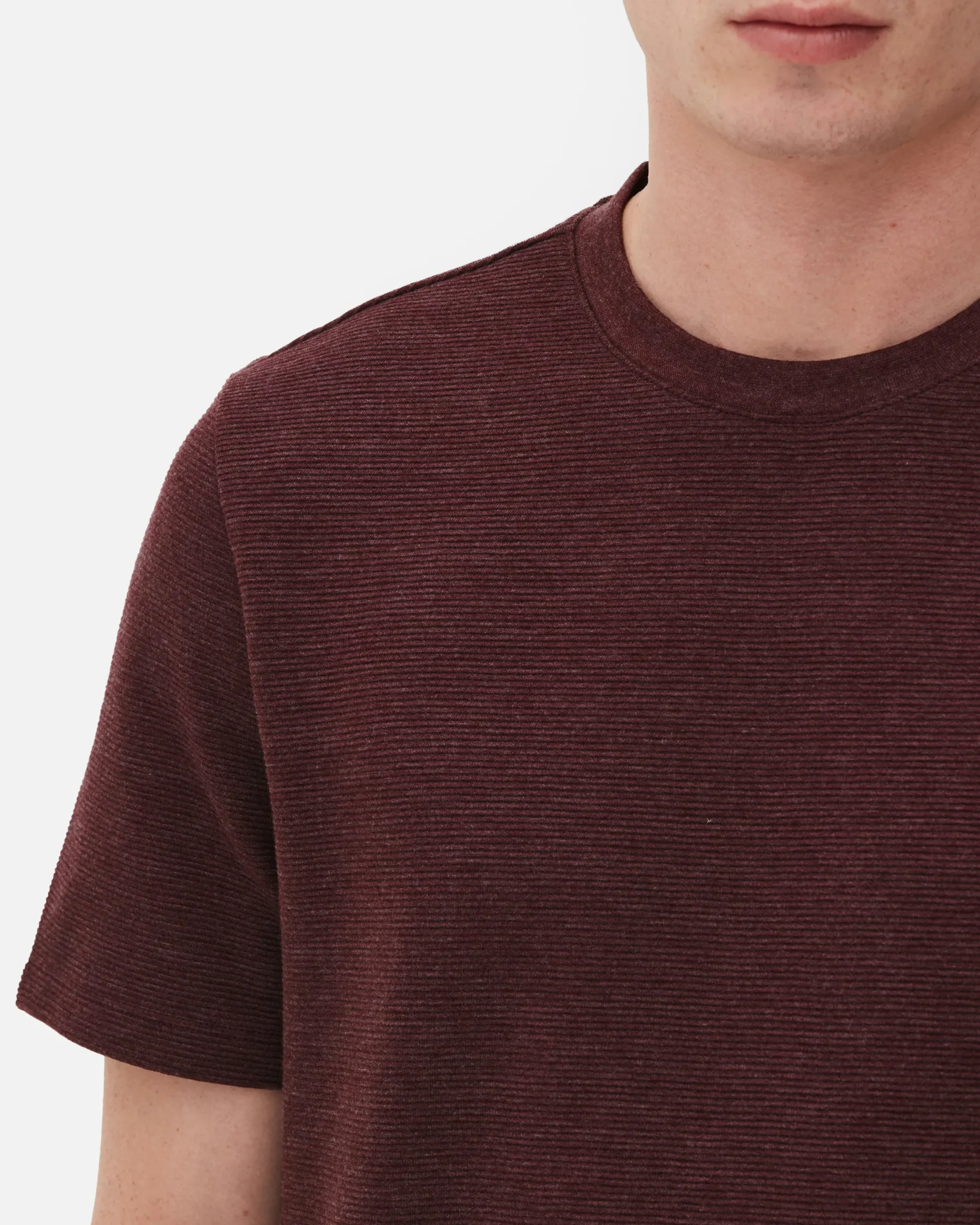 T-shirt En Maille Ottoman Côtelée