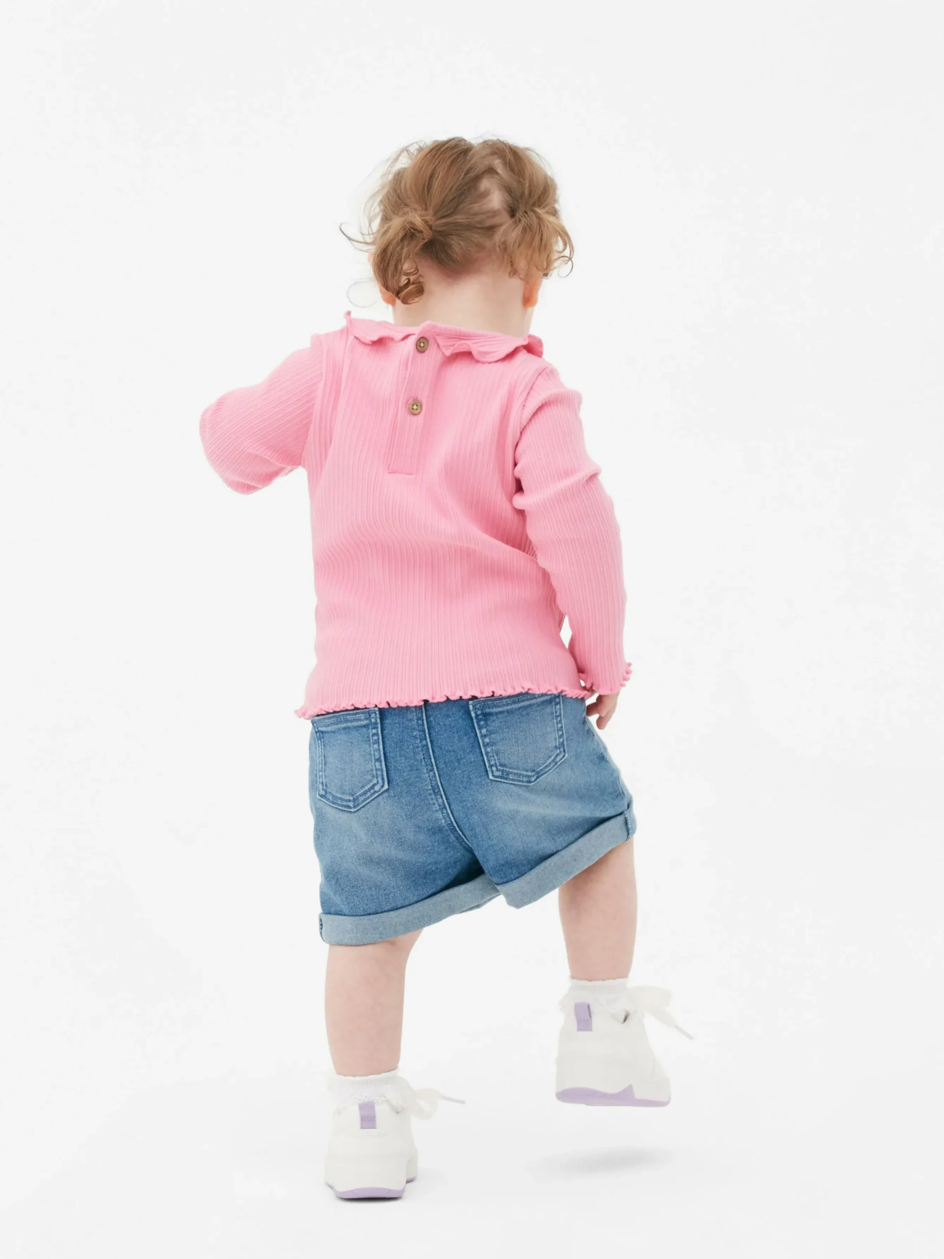 T-shirt Imprimé à Ourlet Ondulé