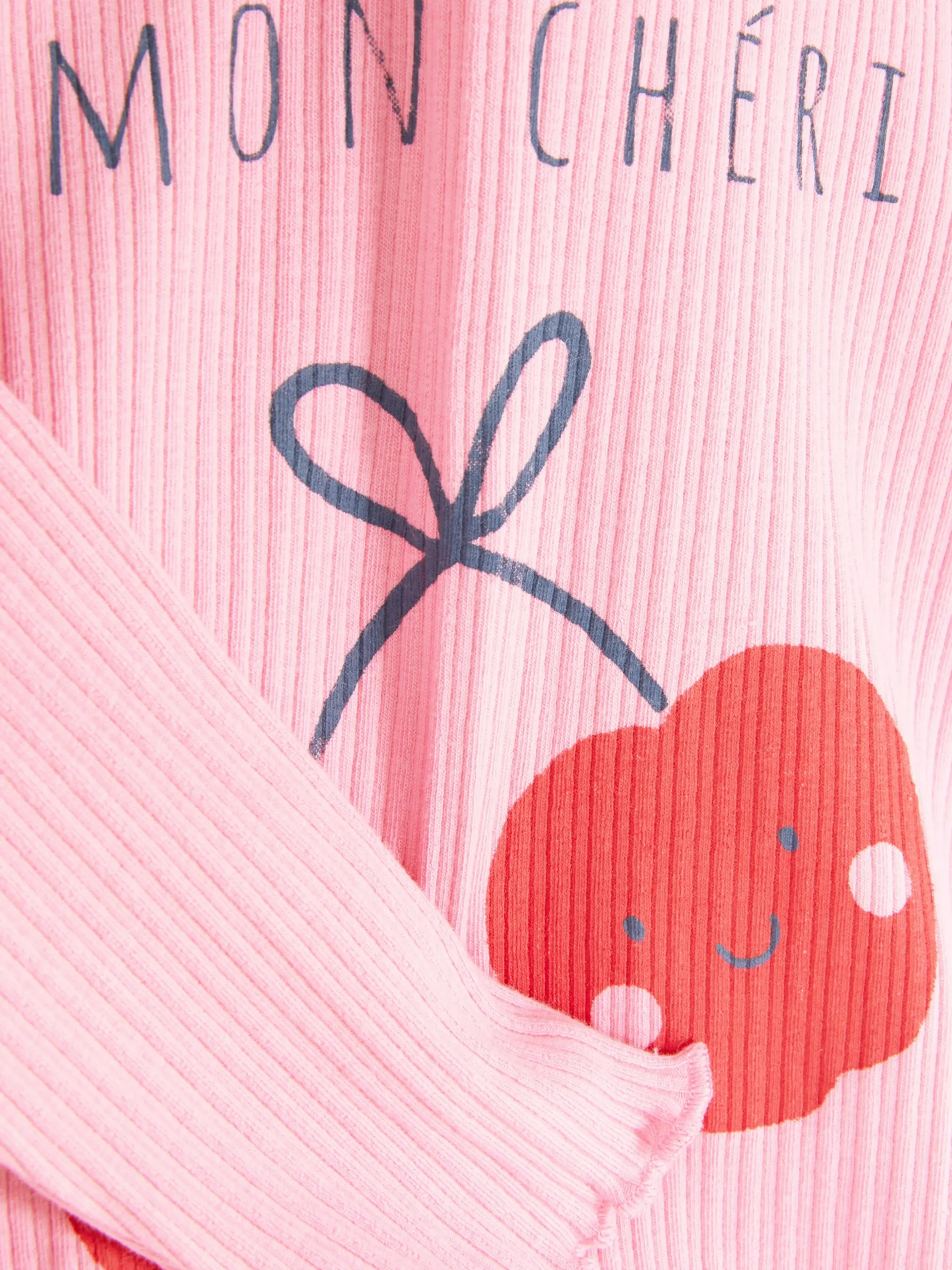 T-shirt Imprimé à Ourlet Ondulé