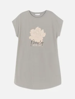 T-shirt Long à Col Ras-du-cou